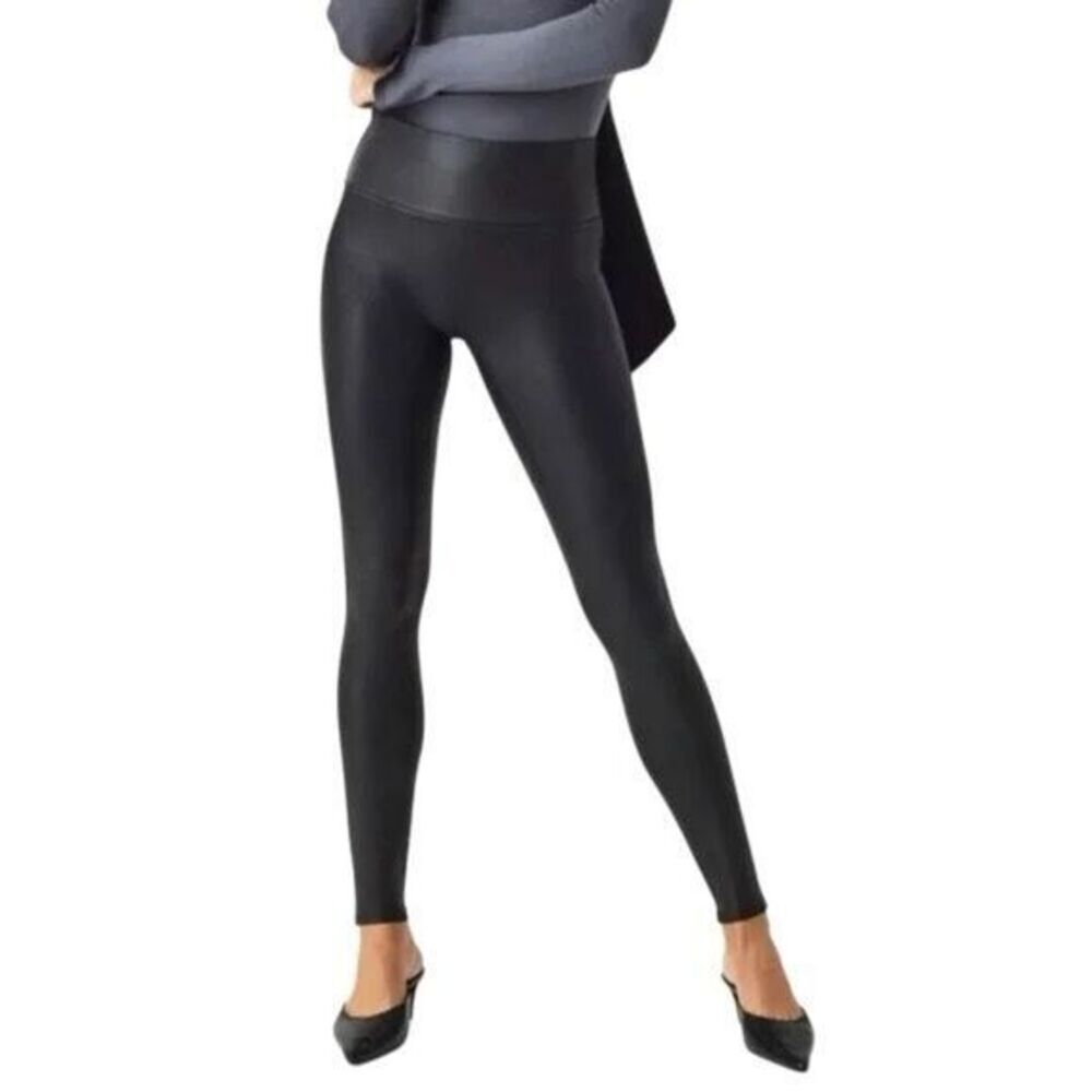 Spanx Faux Leather Leggings Black Size S